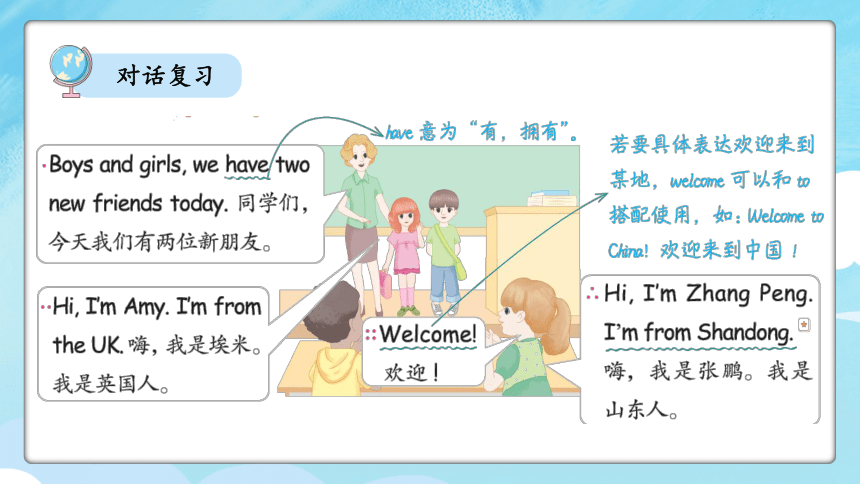 Unit 1 welcome back to school 单元复习(二)-重点句型+典型例题（共21张PPT）
