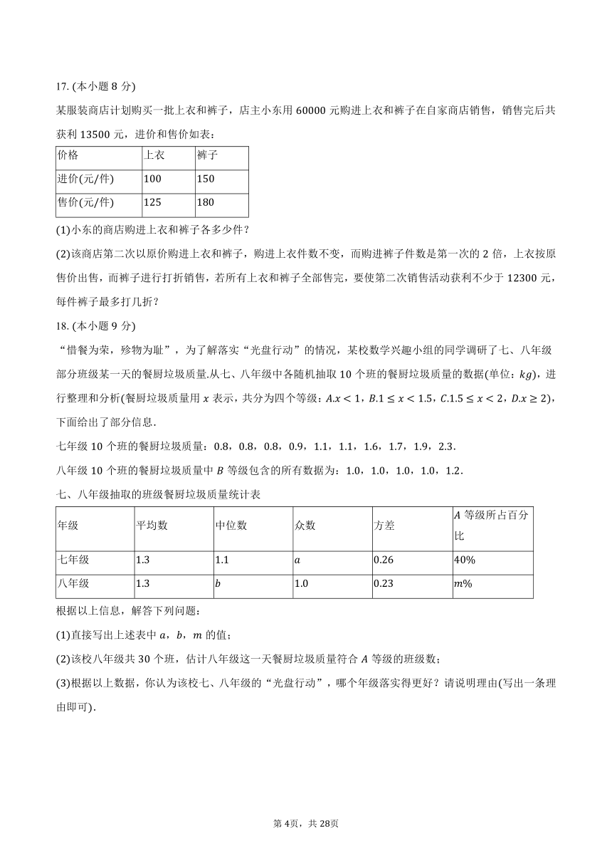 2024年辽宁省沈阳市和平区东北育才学校中考数学调研试卷（含解析）