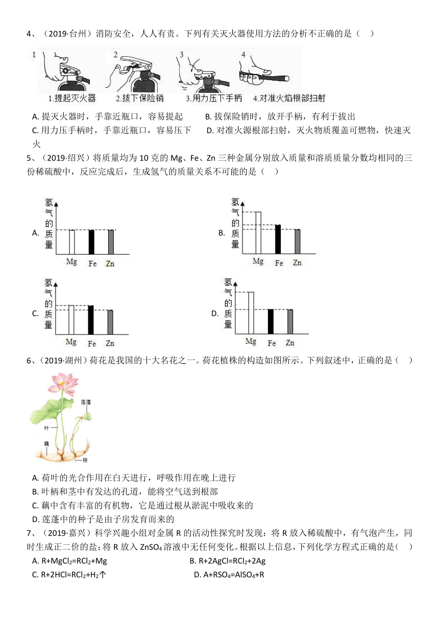 2021年中考科学单元同步(真题集中训练)总复习 中考科学真题集训十五 空气与生命（含解析）