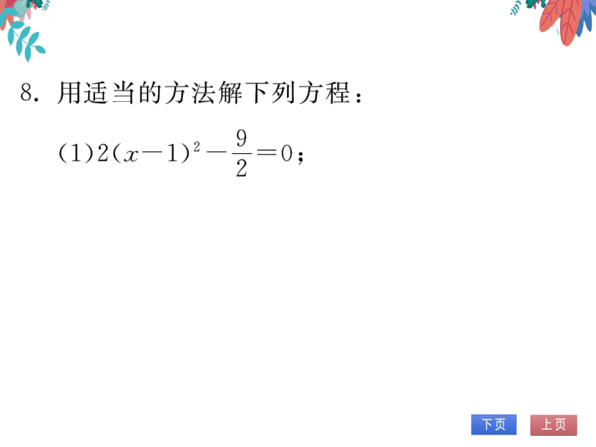 21.2.3 因式分解法 习题课件