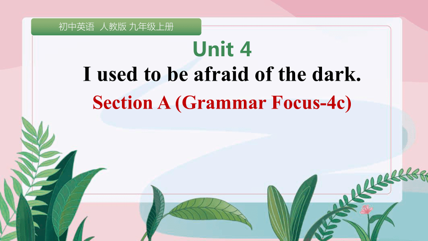 Unit4 I used to be afraid of the dark.SectionA Grammar Focus-4c课件（共29张PPT）