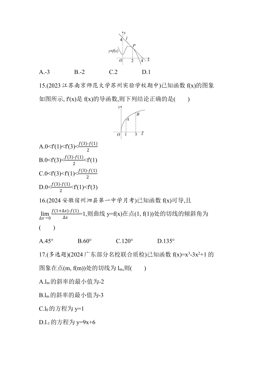 5.1.2　瞬时变化率——导数同步练习（含解析）数学苏教版（2019）选择性必修第一册