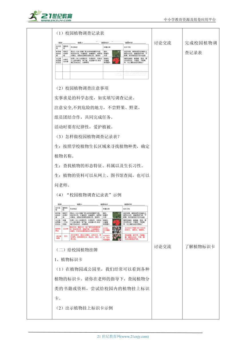 【核心素养目标】粤教版七上《综合实践活动》2.3主题活动二创建校园绿化角 教案