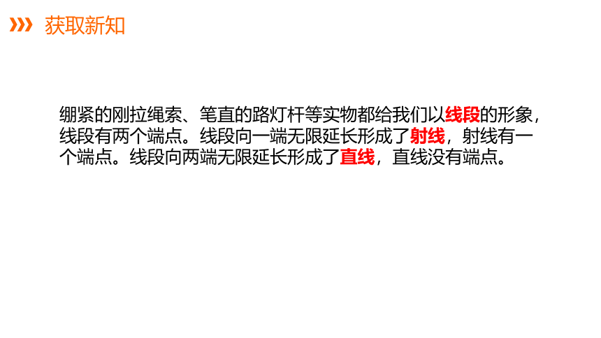 湘教版数学七年级上册同步课件：4.2.1线段、射线、直线(17张ppt)