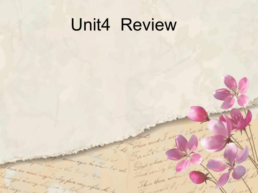 Unit 4 Food and Restaurants  Review 课件（共19张PPT）