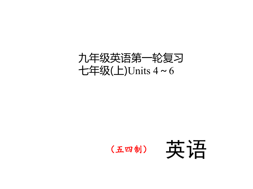 第六课时 七年级上Units(4-6)教材精讲精练课件—鲁教版中考英语一轮复习