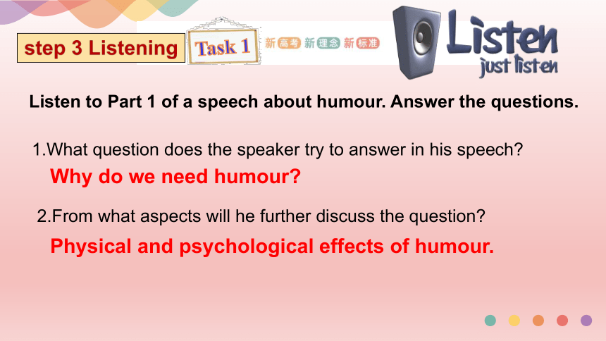 北师大版（2019）选择性必修第二册 Unit4Humour  Lesson2 Why Do We Need Humour?精品课件(共15张PPT)