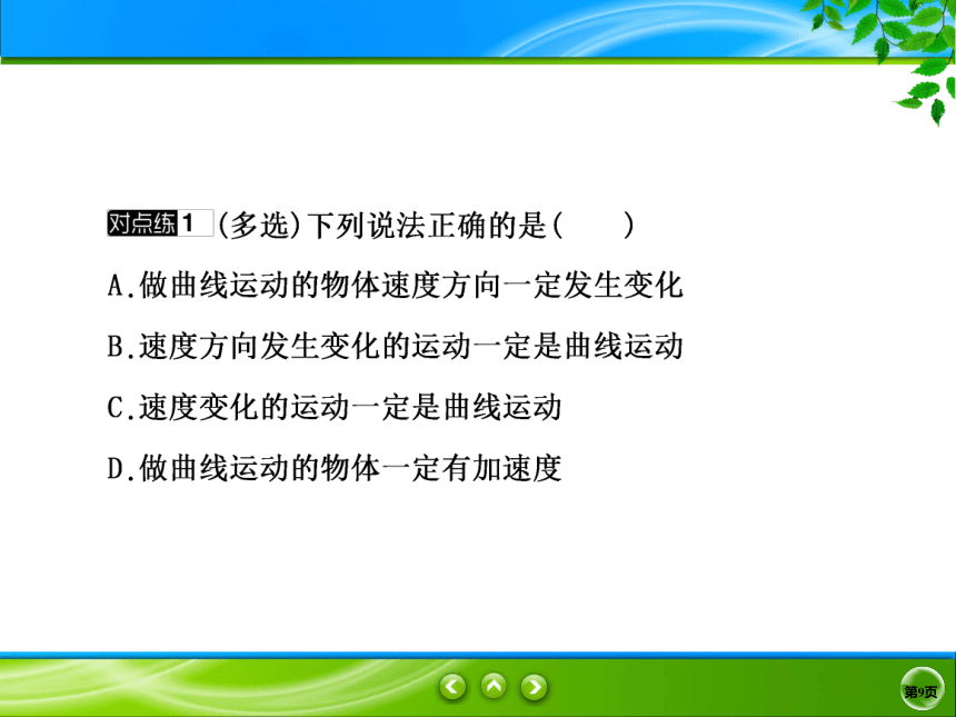 2020-2021学年高一下学期物理人教版（2019）必修第二册课件：5.1曲线运动(共33张PPT)