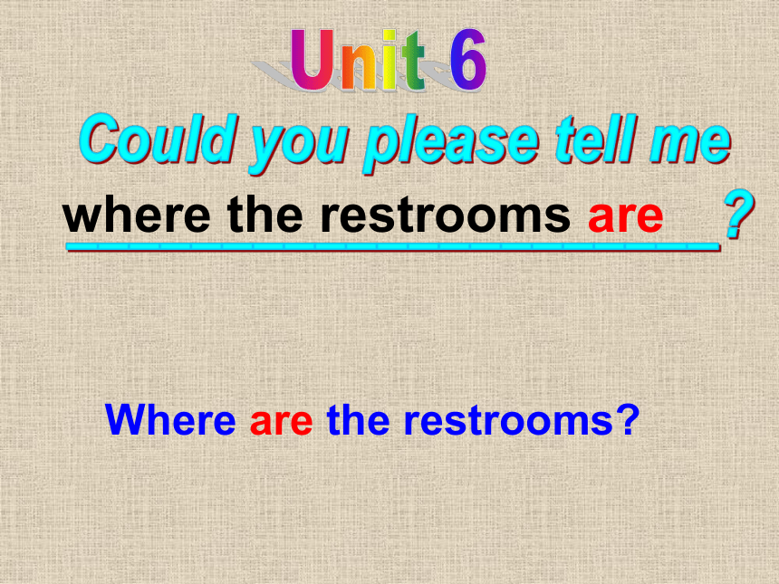 Unit 6 Could you please tell mewhere the restrooms are？Section A 1b-1c 课件（共有PPT17张）