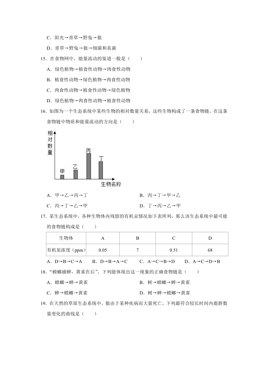 江苏省徐州市丰县欢口中学第二次月考生物试卷（解析版）2022-2023学年七年级上学期