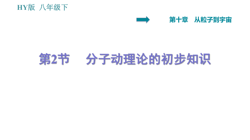 沪粤版八年级下册物理习题课件 第10章 10.2   分子动理论的初步知识（27张PPT）