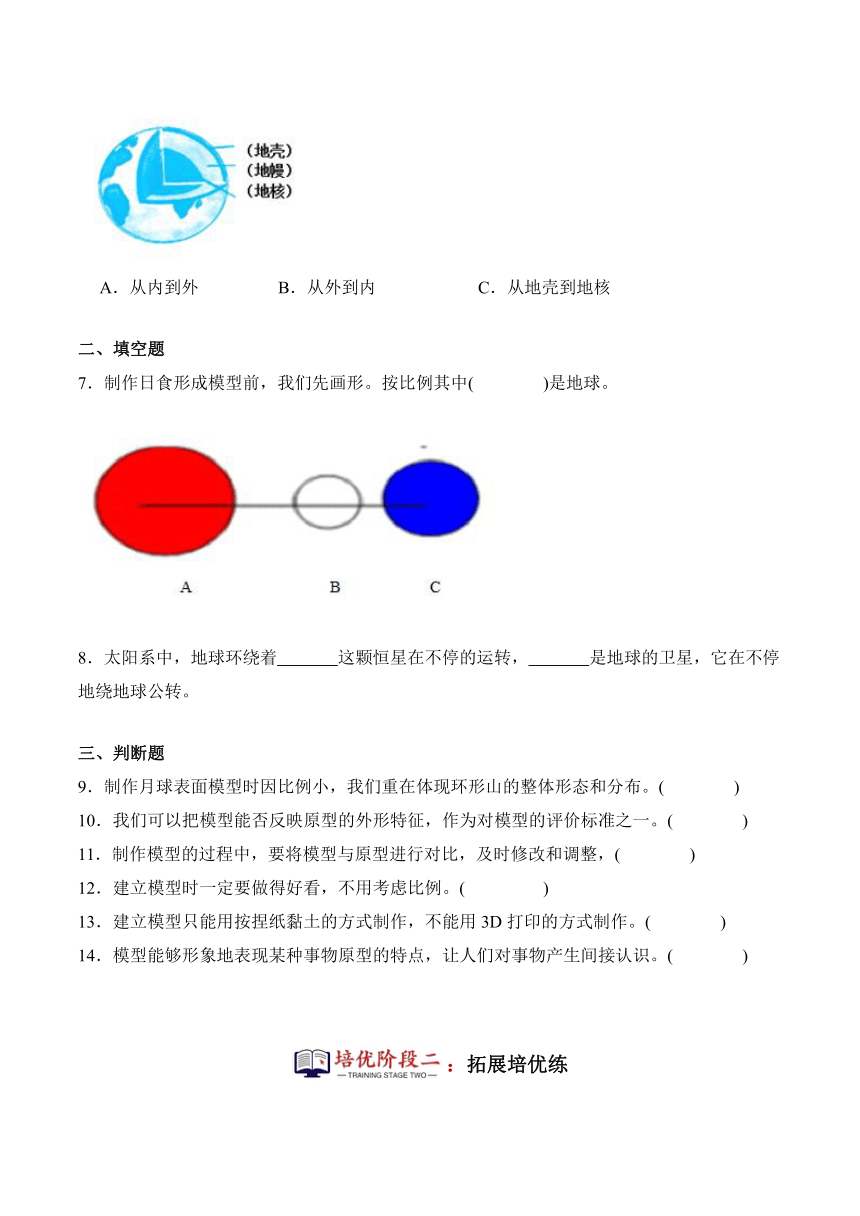 2023-2024学年科学四年级下册（粤教粤科版）探究技能+建立模型（同步阶段练习）（含解析）