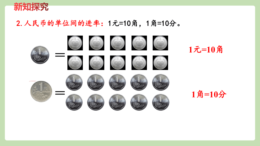 冀教版一年级数学下册整理与评价-  认识时钟、人民币  课件（19张ppt）