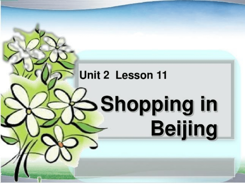 Unit 2  Shopping in  Beijing 课件（18张PPT）