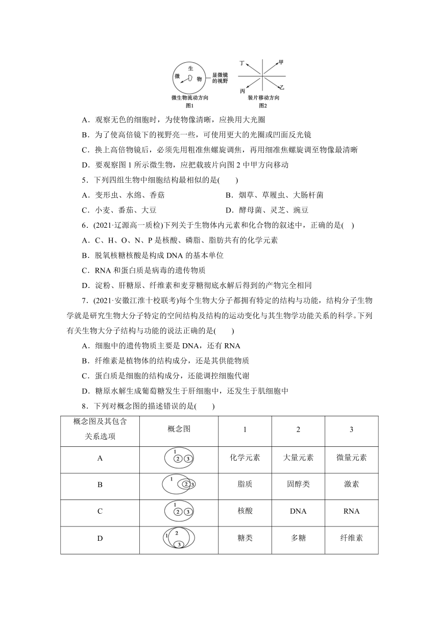 人教版生物必修1第一章走近细胞单元练测（有解析）