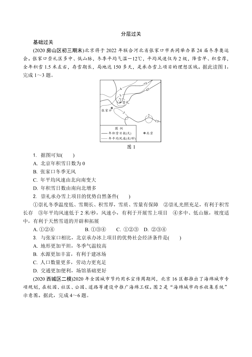 2021年北京市中考地理分层练习：北京乡土地理（Word附答案）