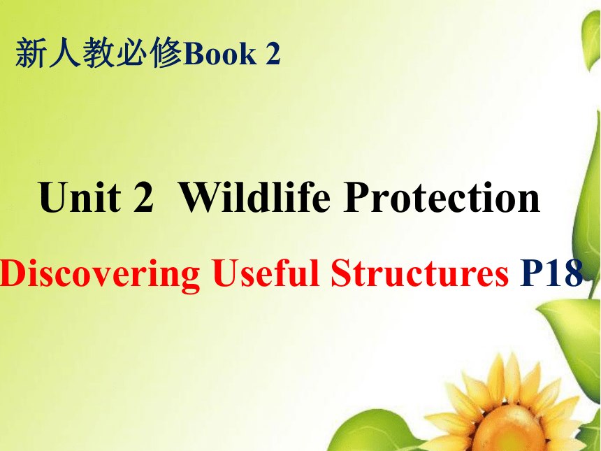 人教版（2019）必修二 Unit2 Wildlife Protection Discovering Useful Structures P18课件(共22张PPT)