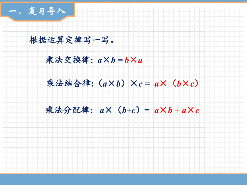 人教版六年级上册数学1.5  整数乘法运算定律推广到分数课件（18张PPT)