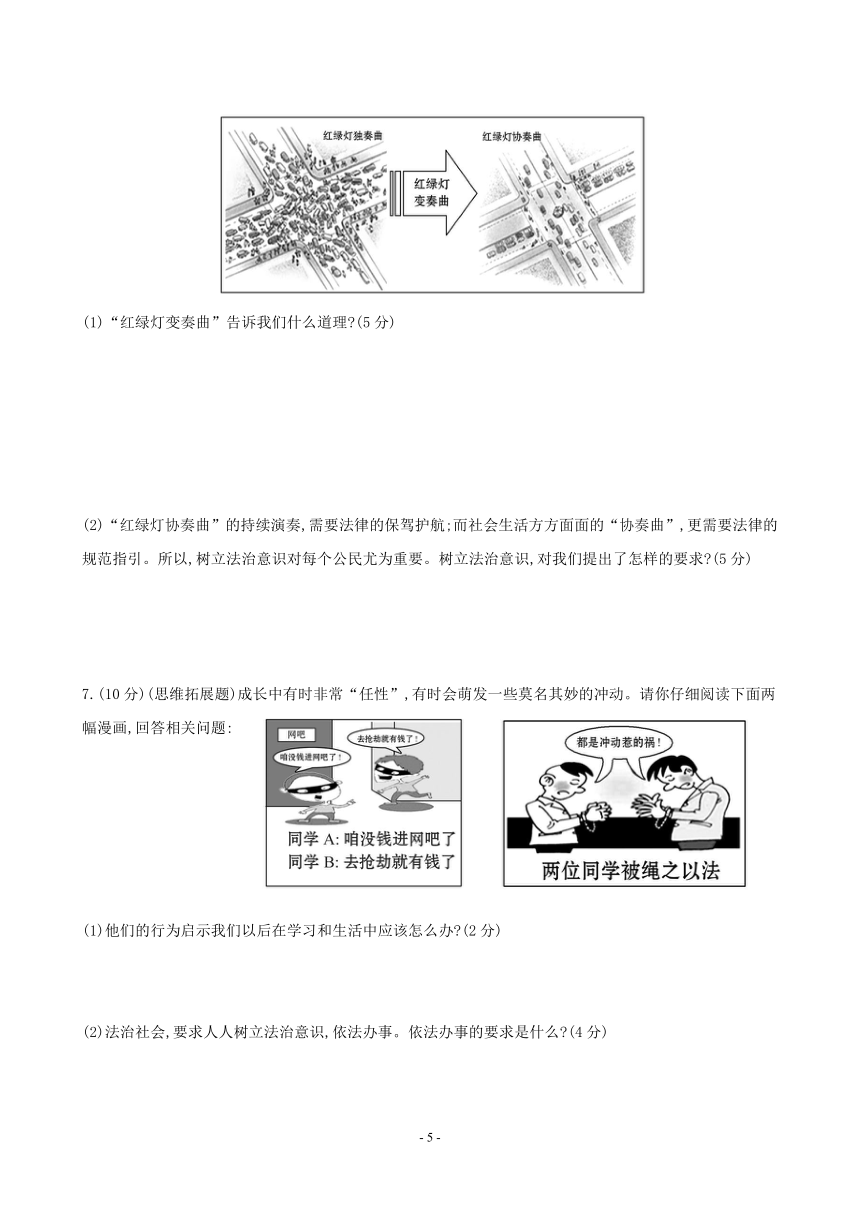 10.2 我们与法律同行 课时学案（含答案）