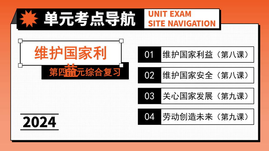 专题12《维护国家利益》全国版道法2024年中考一轮复习课件【课件研究所】