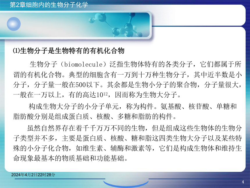 2.1生物分子概论 课件(共42张PPT)- 《环境生物化学》同步教学（机工版·2020）