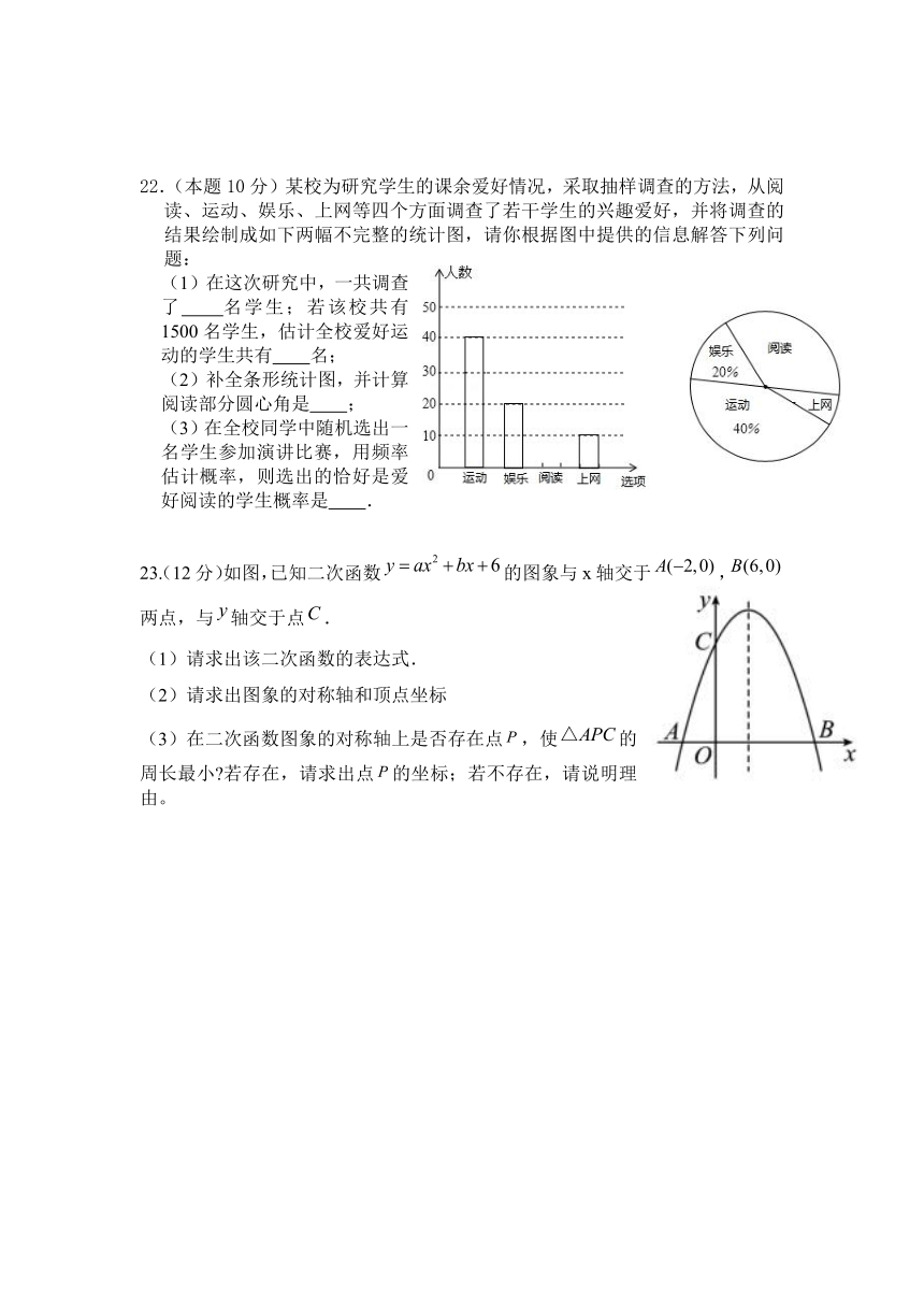 新疆呼图壁县第一高级中学校2021-2022学年高一上学期期初模块测试数学试卷（Word版，含答案）