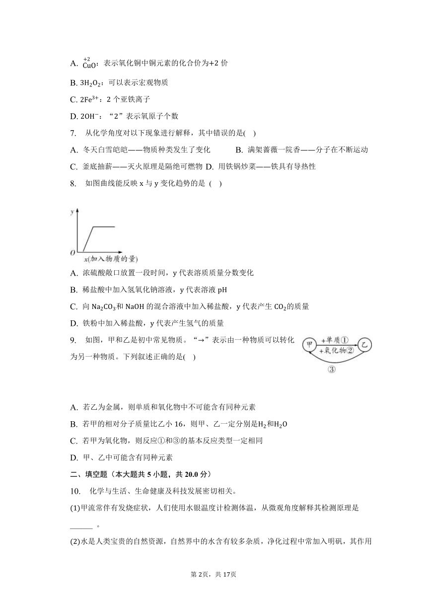 2023年陕西省宝鸡市陇县中考化学一模试卷（含解析）