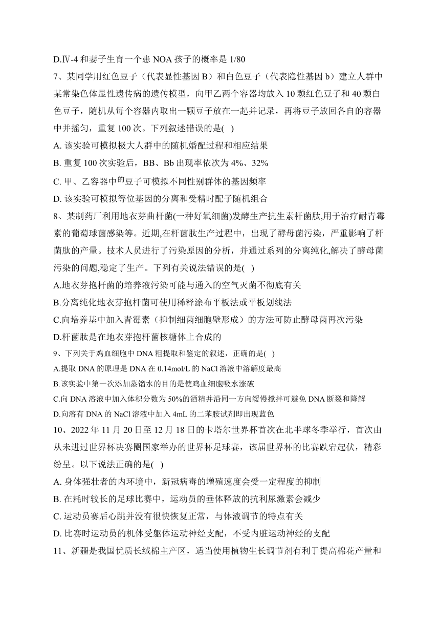 2023届新高考生物金榜猜题卷 【广东专版】（含答案）