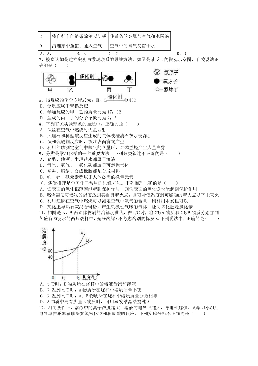 2023年安徽省中考化学预测卷（十四） (含答案)