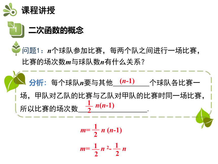 北师大版九年级数学下册教学课件：2.1  二次函数(共20张PPT)