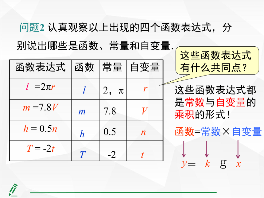 冀教版八年级下册21.1 一次函数第1课时正比例函数课件（30张ppt）