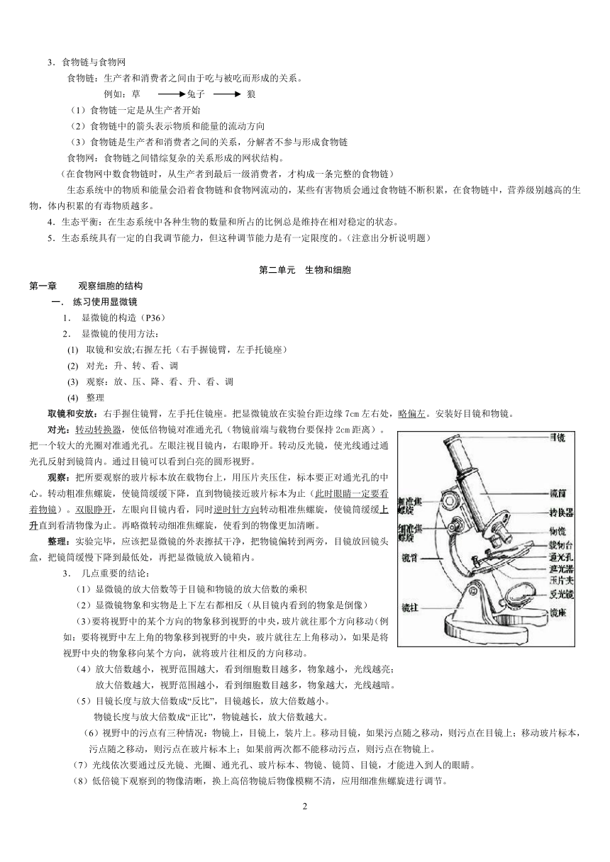 初中生物知识点(带图全)