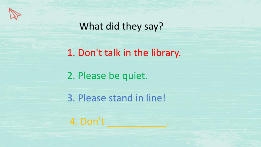 Module 10 Unit 1 Don't talk in the library 课件(共21张PPT)