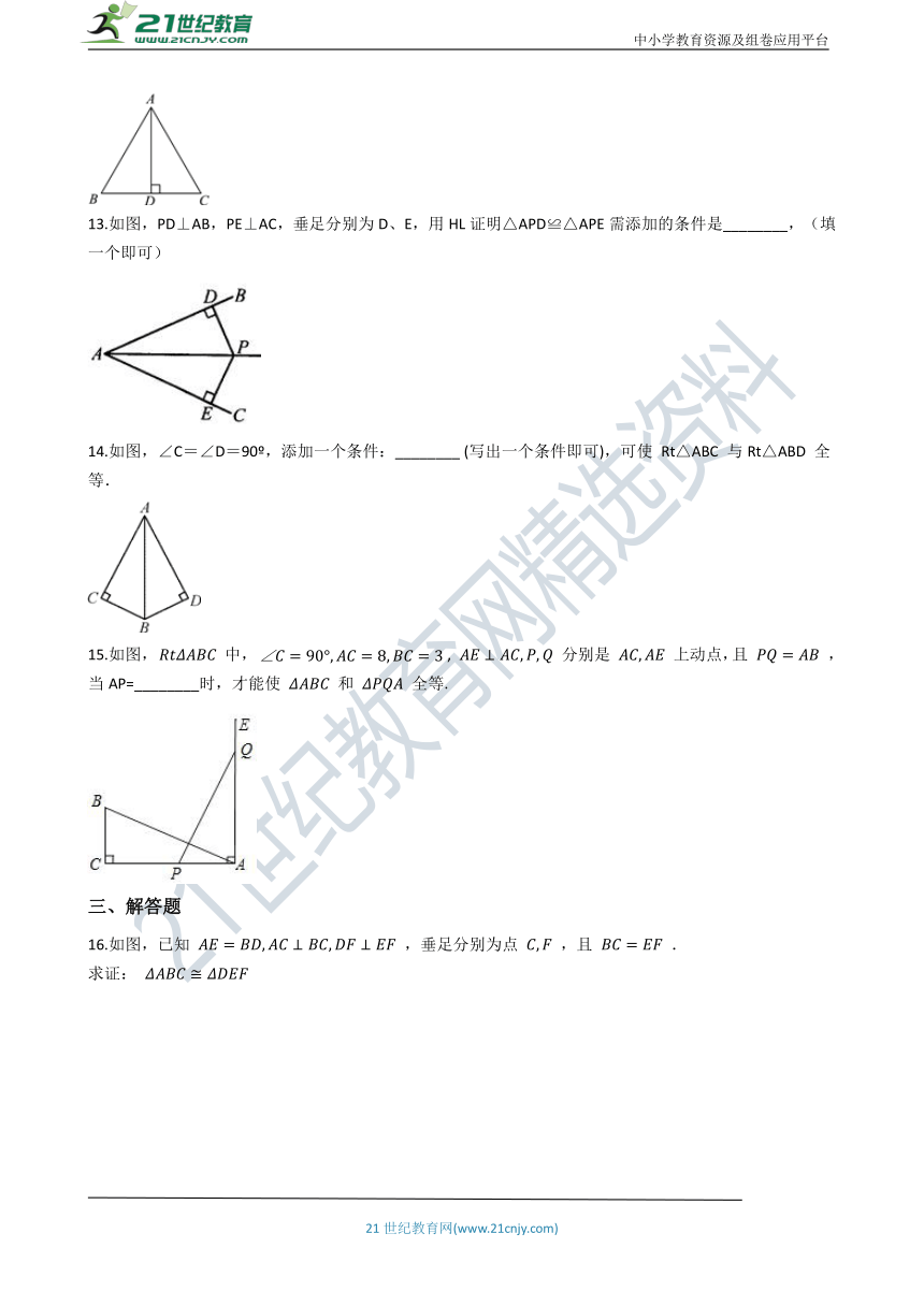 湘教版八年级下学期复习专题2 直角三角形的判定（含解析）