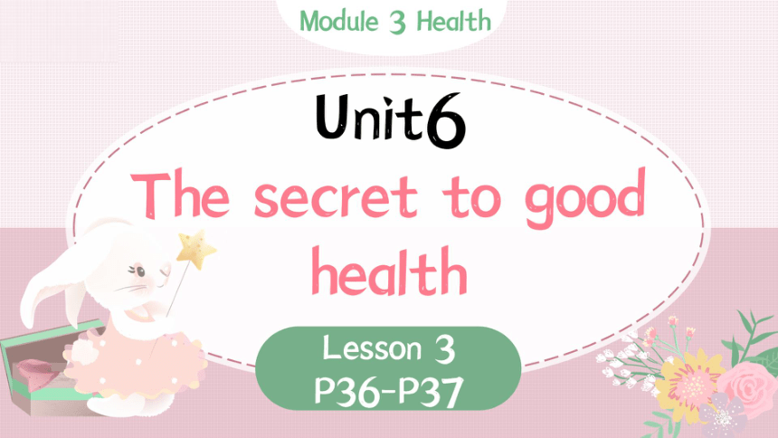 Unit 6 The secret to good health Lesson 3 课件(共31张PPT)