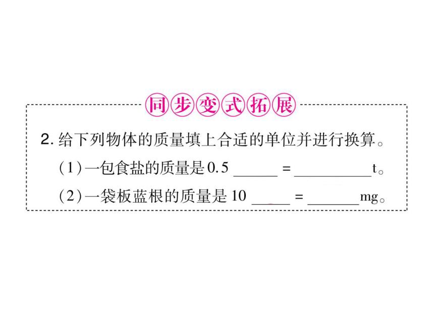 2021-2022学年八年级上册人教版物理习题课件 第六章 第1节 质量(共41张PPT)