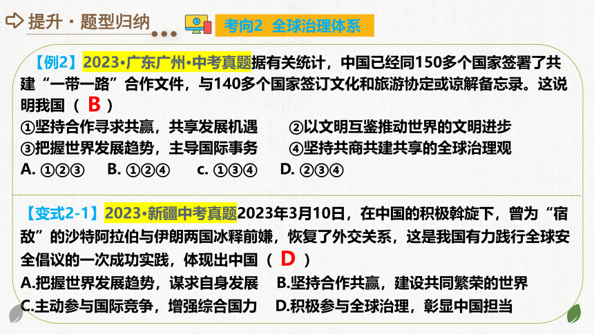 2024中考道德与法治一轮复习专题6 世界舞台上的中国课件(共24张PPT)