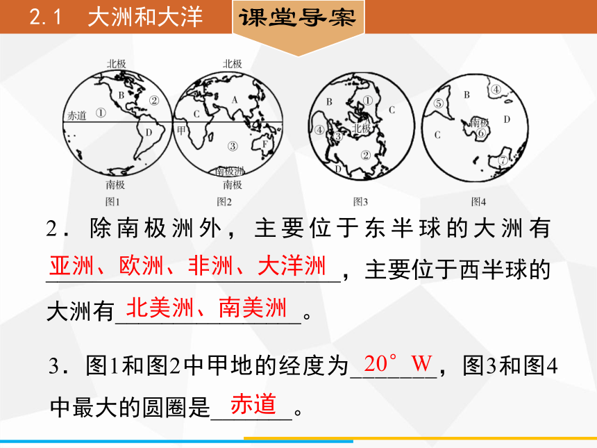 人教版七年级上册地理 2.1　大洲和大洋 课件（42张PPT）