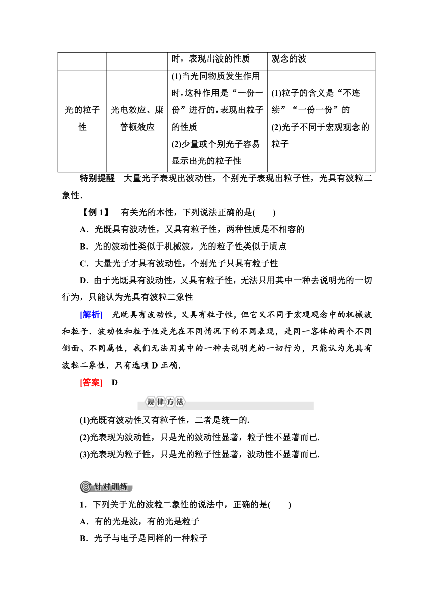 人教版高中物理选修3-5导学案   第17章 3 粒子的波动性  Word版含解析