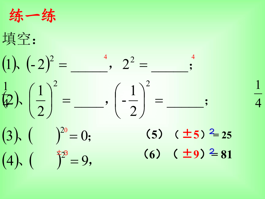 冀教版八年级上册 数学 课件： 14.1平方根1（19张）