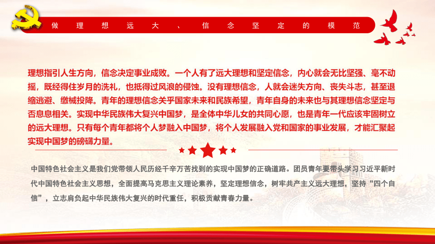 高中主题班会------争做“五个模范”展现青春力量，学习在庆祝中国共青团成立100周年大会上的重要讲话 课件