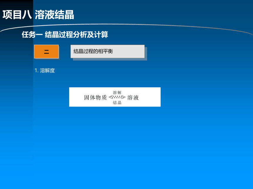 项目八 溶液结晶  课件(共20张PPT)《化工单元操作》同步教学（化学工业出版社）