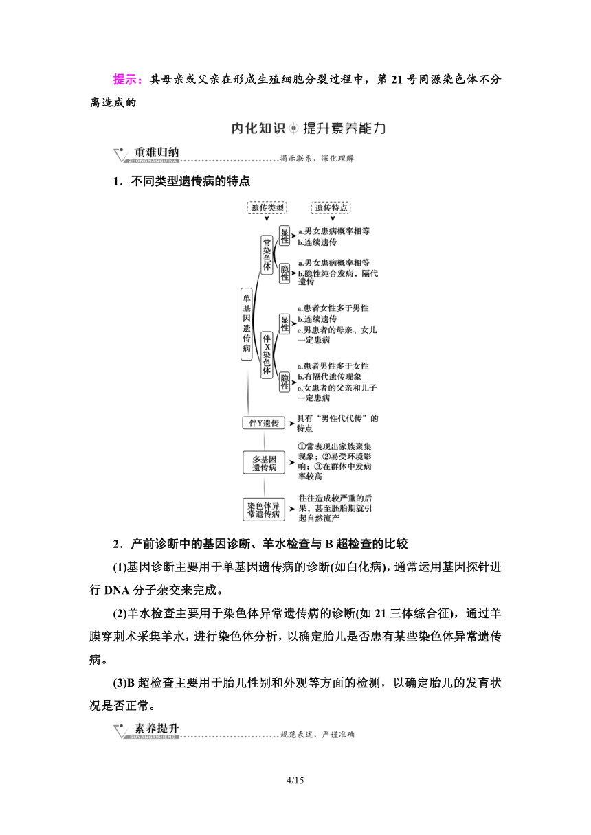 【备考2024】生物高考一轮复习学案：第22讲 人类遗传病(含答案）