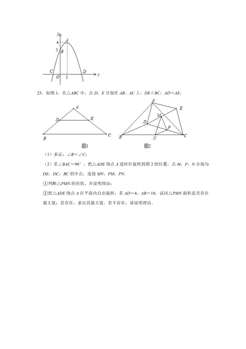 人教版2020年九年级（上）数学期中复习训练卷（二）  word解析版