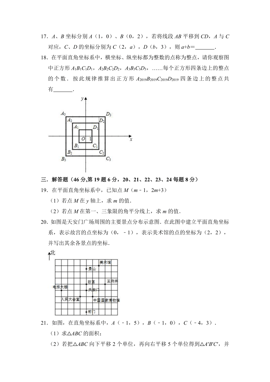 第7章 平面直角坐标系单元同步检测试题 2022-2023学年人教版七年级数学下册(含答案)