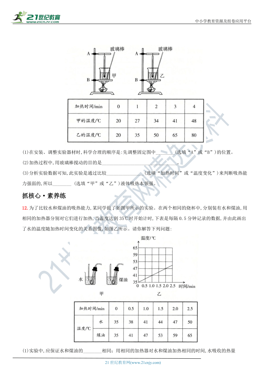 13.3  比热容－2021年秋季九年级物理上册同步作业练习 有解析