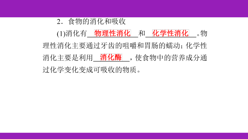 2023浙江中考一轮复习 第6课时 人体的物质和能量转换（一）（课件 50张ppt）