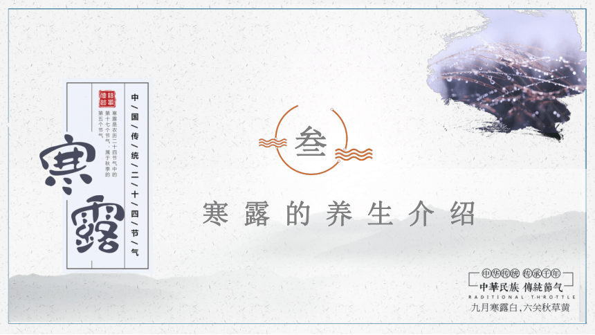 中国传统二十四节气之寒露 课件-2022-2023学年高中传统文化主题班会(共25张PPT)