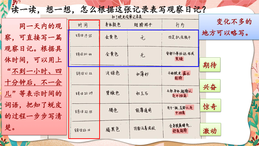 部编版语文四年级上册习作：写观察日记   课件(共24张PPT)