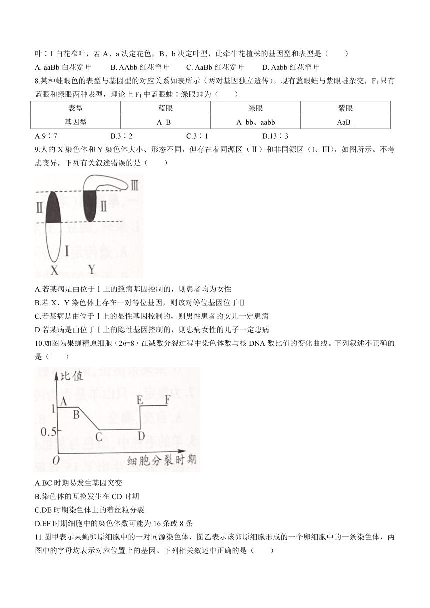 辽宁省沈阳市联合体2022-2023学年高一下学期期末考试生物学试题(word版无答案)